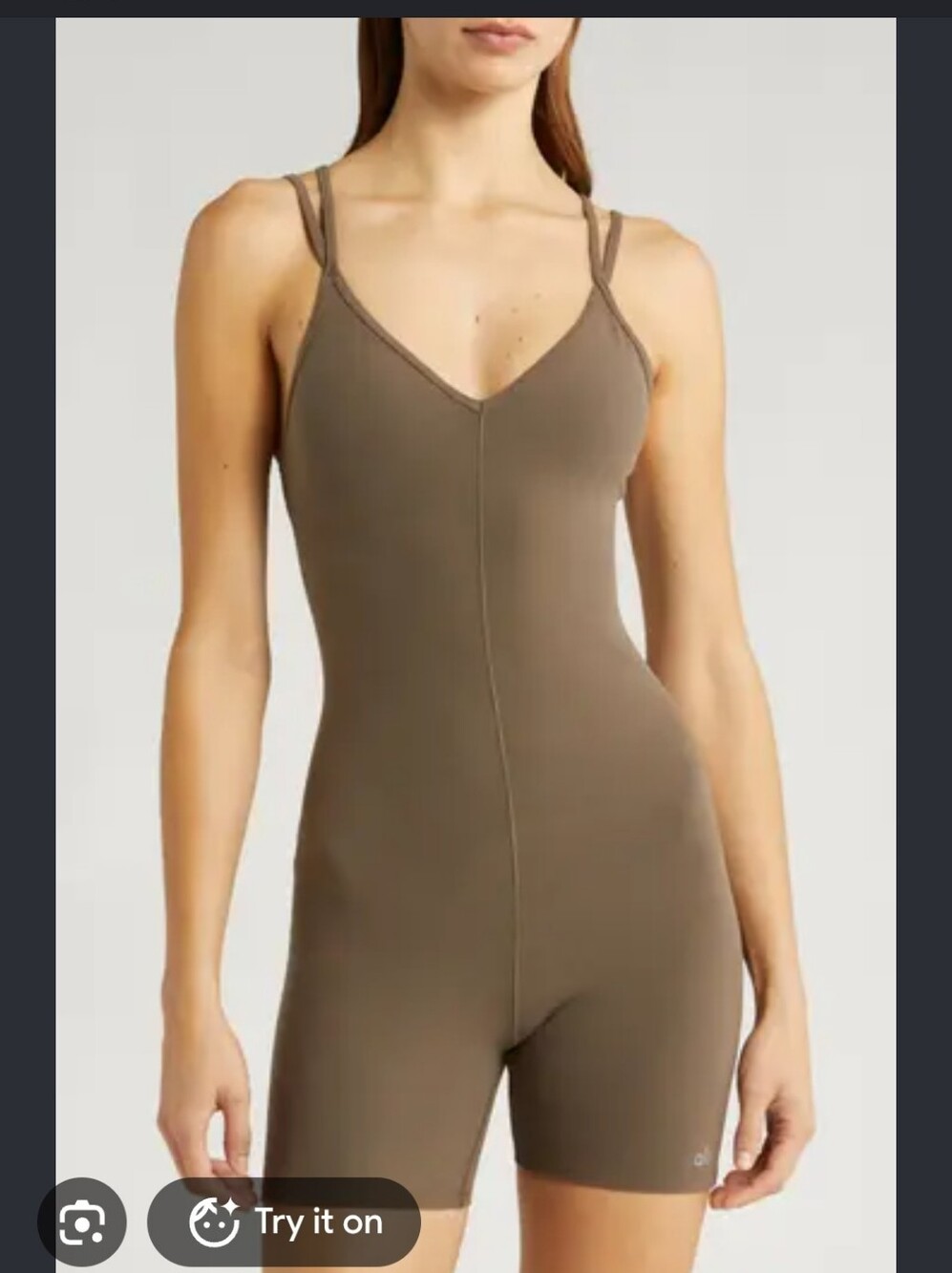 ALO Yoga Alosoft Suns Out Romper in Olive Tree